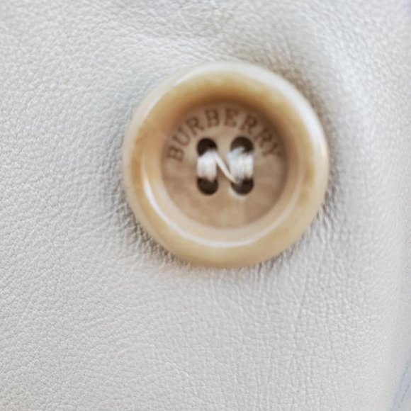 Burberry leather blazer jacket M L tan gray blue beige dyed rainbow purple ivory - Picture 14 of 16